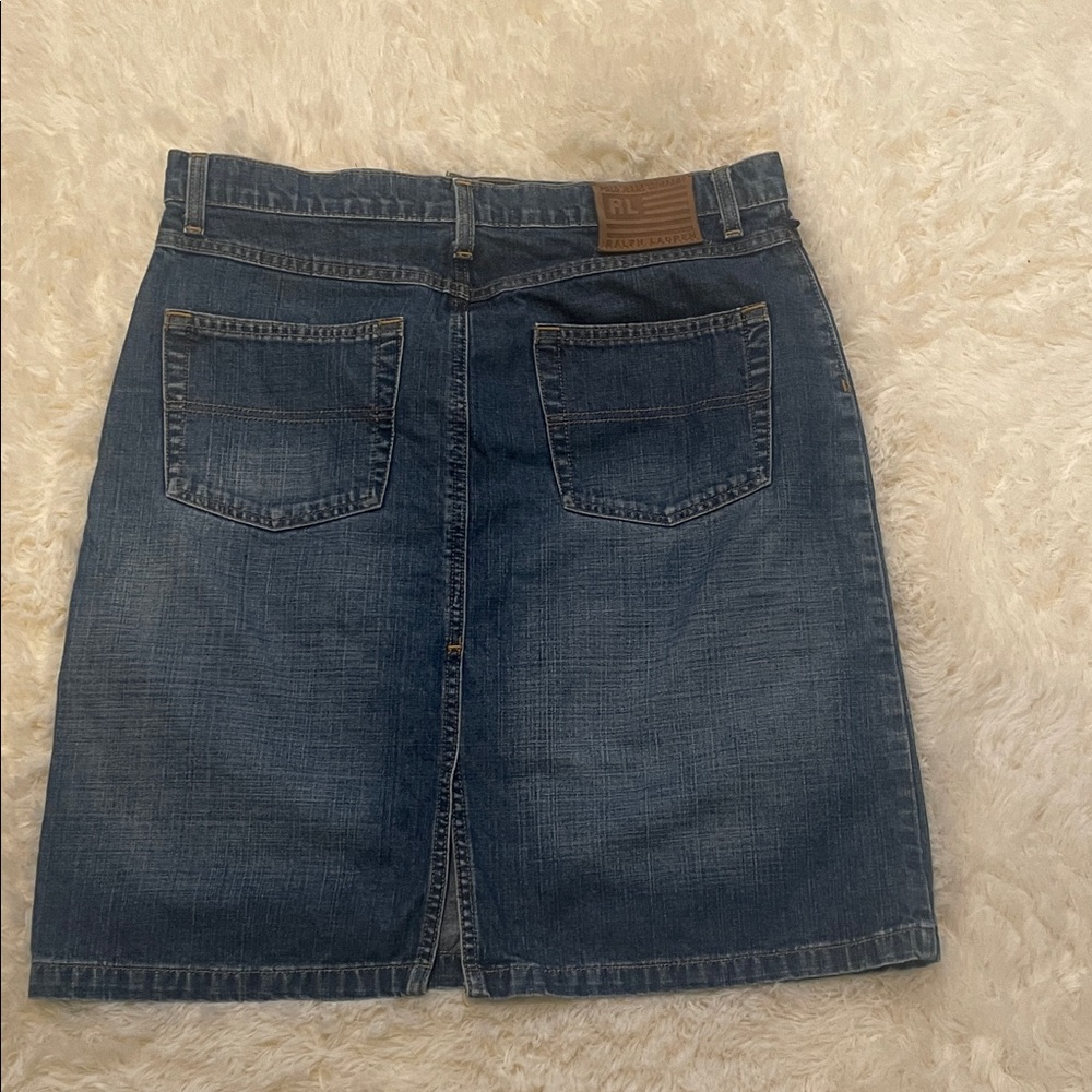 Ralph Lauren Indigo Pencil Jean Skirt - Picture 3 of 6